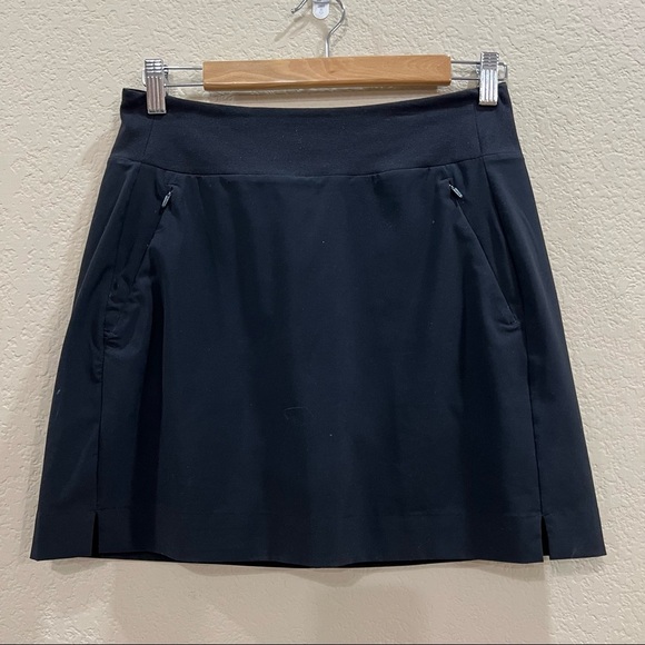 Athleta Soho Skort Womens Golf Tennis Pickleball Pocket Black Jupe-Short Sz 2 - Picture 1 of 6